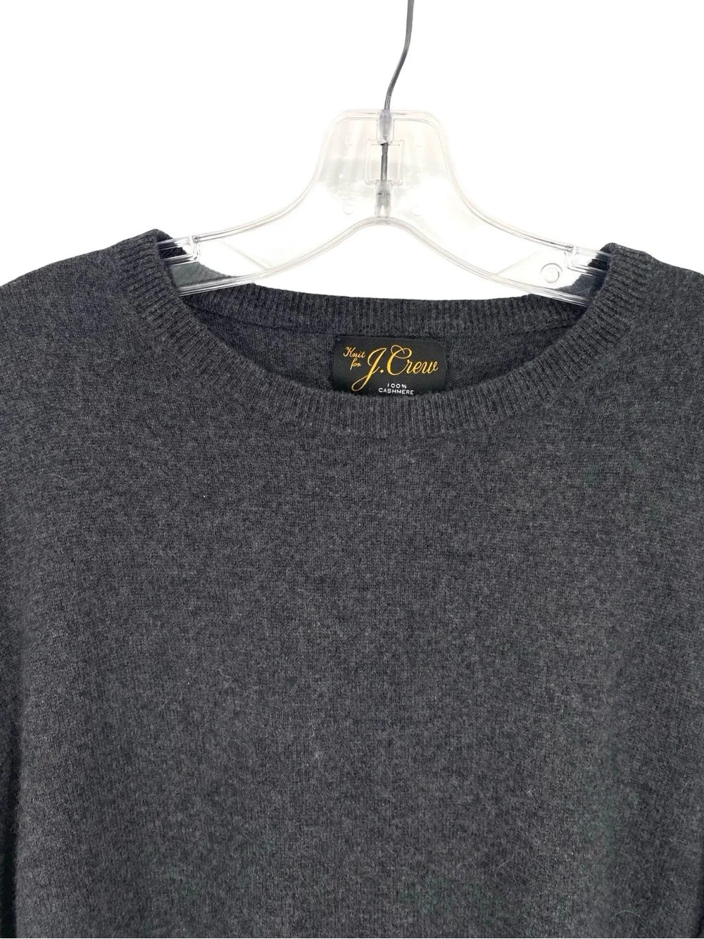 J. Crew Men’s Cashmere Crewneck Sweater Charcoal Gray XL Tall